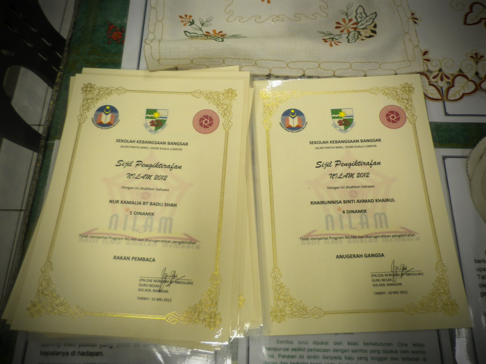... maklumat buku yang dibaca sebanyak 360 buah buku ke dalam buku nilam