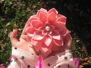 Carnation Pink 100% Wool Felt Dahlia Flower Pin From TheSpeckledKat on etsy