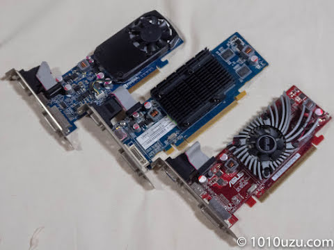 RADEON HD5450 1GB 、 RADEON HD4550 512MB 、 Geforce GT210 のセット