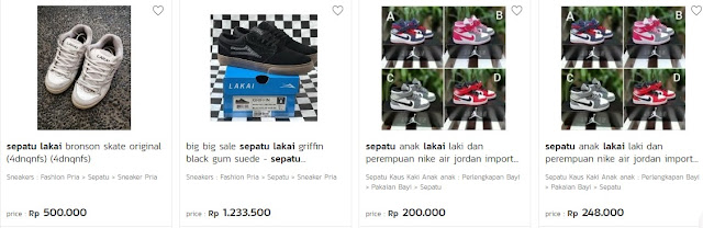 Daftar Harga Sepatu Lakai pria