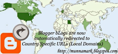 World map indicating blogger blog visitors