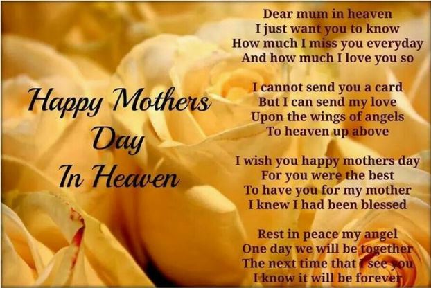  mothers day poems for moms in heavensad 