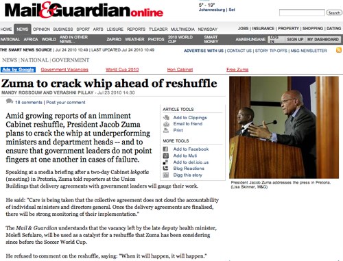 Zuma to crack whip ahead of reshuffle - Mail & Guardian Online_ The smart news source.jpg