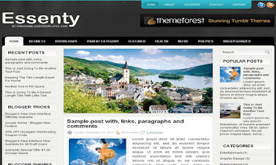 Essenty - 16 Of The Best Free Blogger Templates