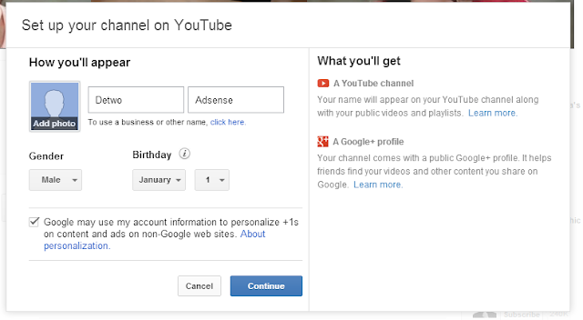 Cara Daftar Google Adsense Via Youtube