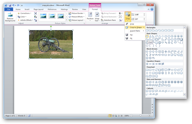 Crop Pictures to a Default Shape Microsoft Office Support