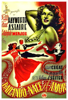 BAILANDO NACE EL AMOR. Cartel: 70 x 100 cms. España. BAILANDO NACE EL AMOR. You Were Never Lovelier. 1942. Estados Unidos. Dirección: William A. Seiter. Reparto: Fred Astaire, Rita Hayworth, Adolphe Menjou, Isobel Elsom, Leslie Brooks, Adele Mara, Gus Schilling, Barbara Brown, Douglas Leavitt, Xavier Cugat y su orquesta.c