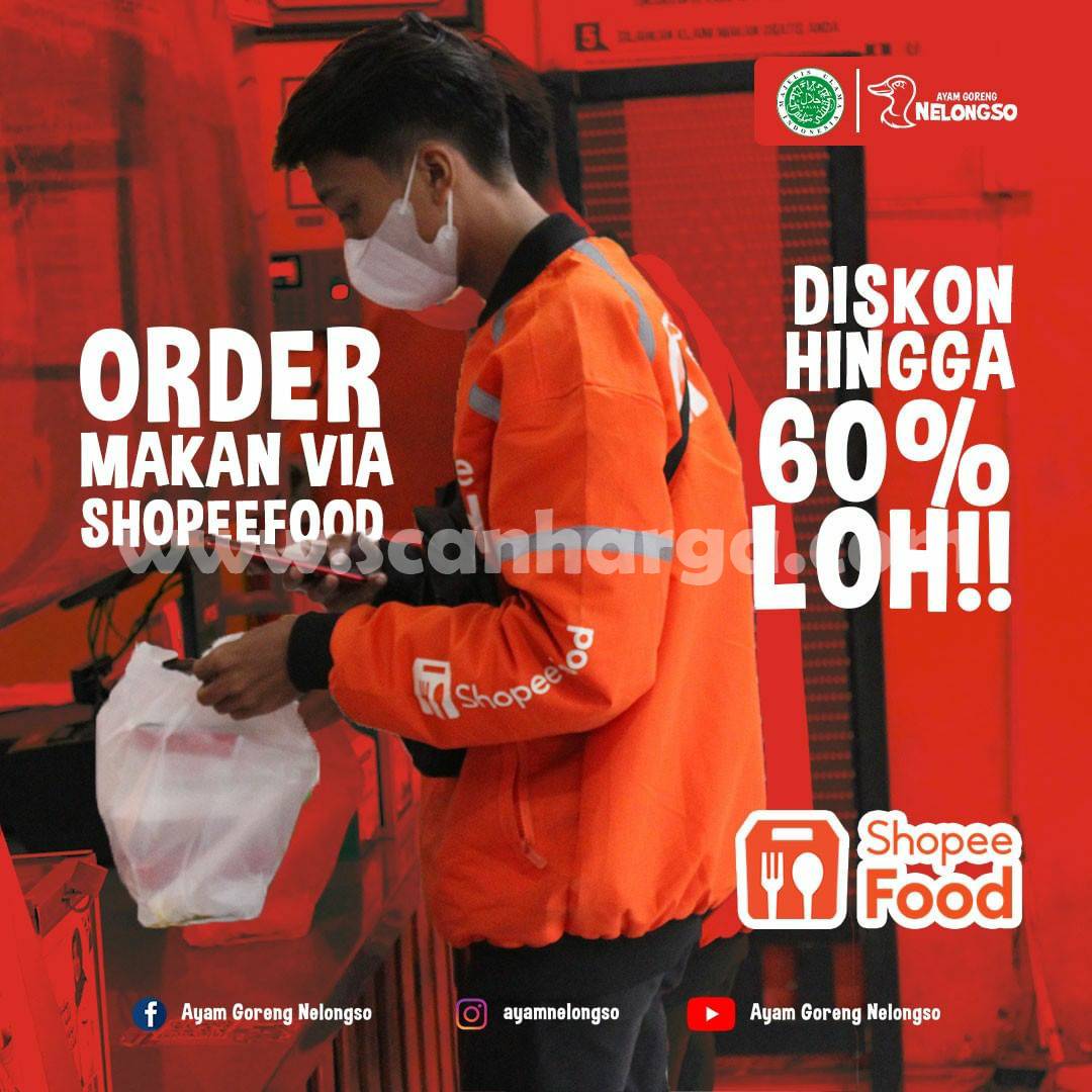 Ayam Goreng Nelongso Promo ShopeeFood Diskon Hingga 60%