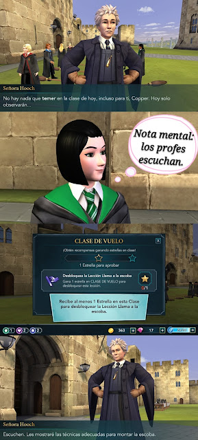 hogwarts mystery fotonovela clase vuelo