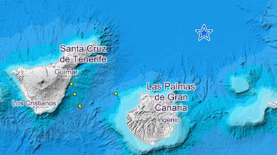 Un segundo terremoto Atlántico Canarias, noreste Gran Canaria