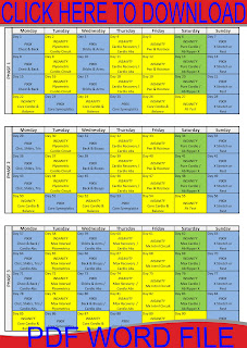 Insanity Workout Calendar