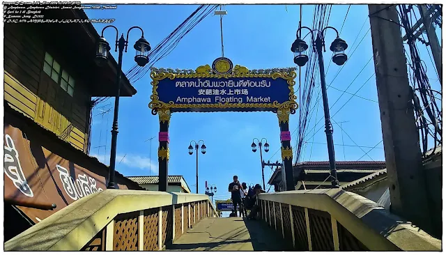 pintu gerbang jambatan pasar terapung Bangkok
