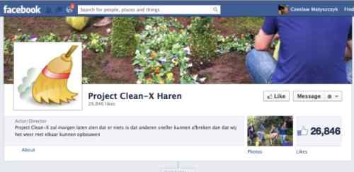 Project Clean-X Haren Facebook