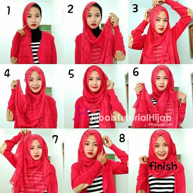 Tutorial Hijab Pashmina - cara memakai jilbab sederhana untuk sehari-hari simple terbaru