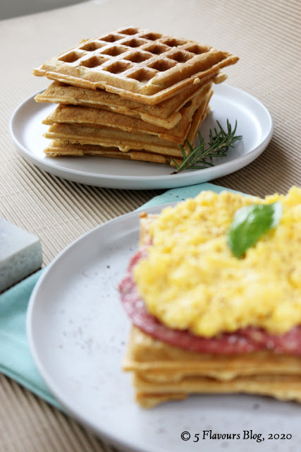 Stack of Plain Savoury Buttermilk Waffles