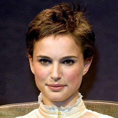 Natalie Portman's short cropped hairstyle