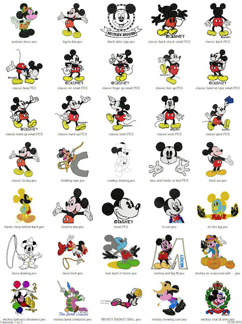 Mickey Mouse Embroidery Designs Free