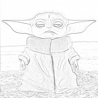 Baby Yoda The Mandalorian coloring.filminspector.com