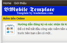 BMobile - Mẫu Blogger chạy trên điện thoại di động