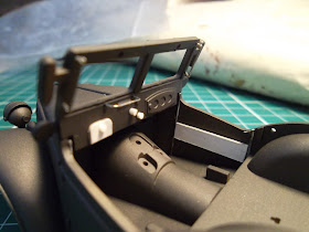 Scratchbuilt interior of Kurogane jeep