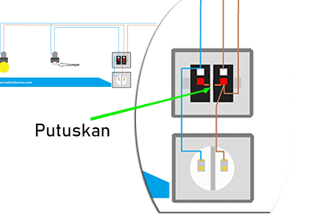 Cara Mengaktifkan Stop Kontak Dengan Saklar Seri Tanpa Tambah Kabel