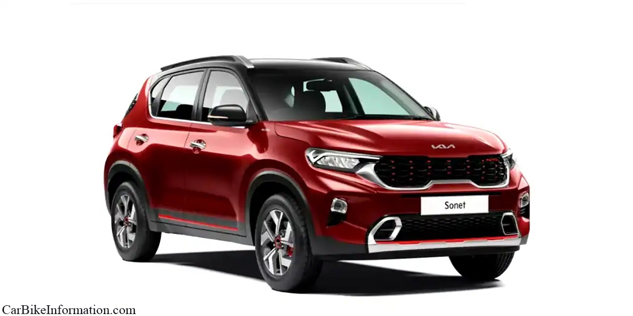 Kia Sonet Red with Black Roof