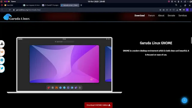 Installing GNOME on Garuda Linux
