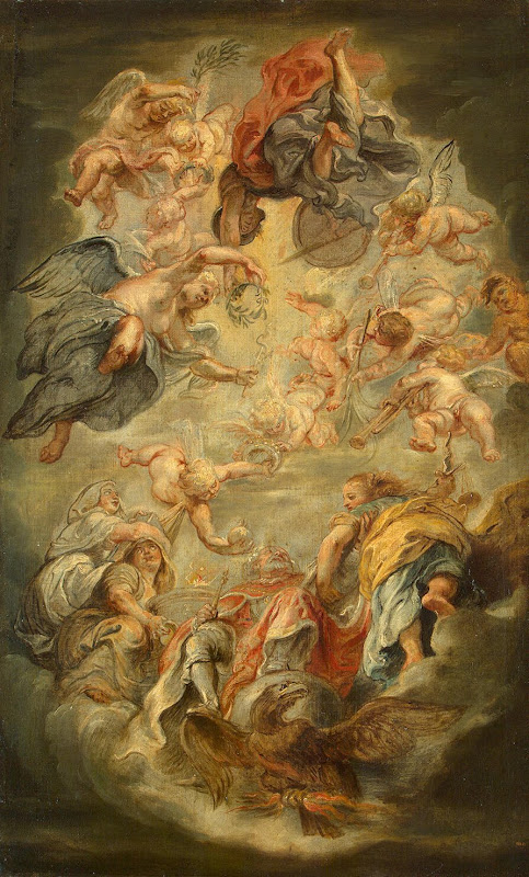 Apotheosis of James I by Pieter Paul Rubens - Mythology, Religious Paintings from Hermitage Museum