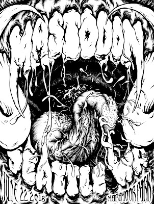 Mastodon original ink art for posters