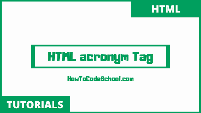 HTML acronym Tag