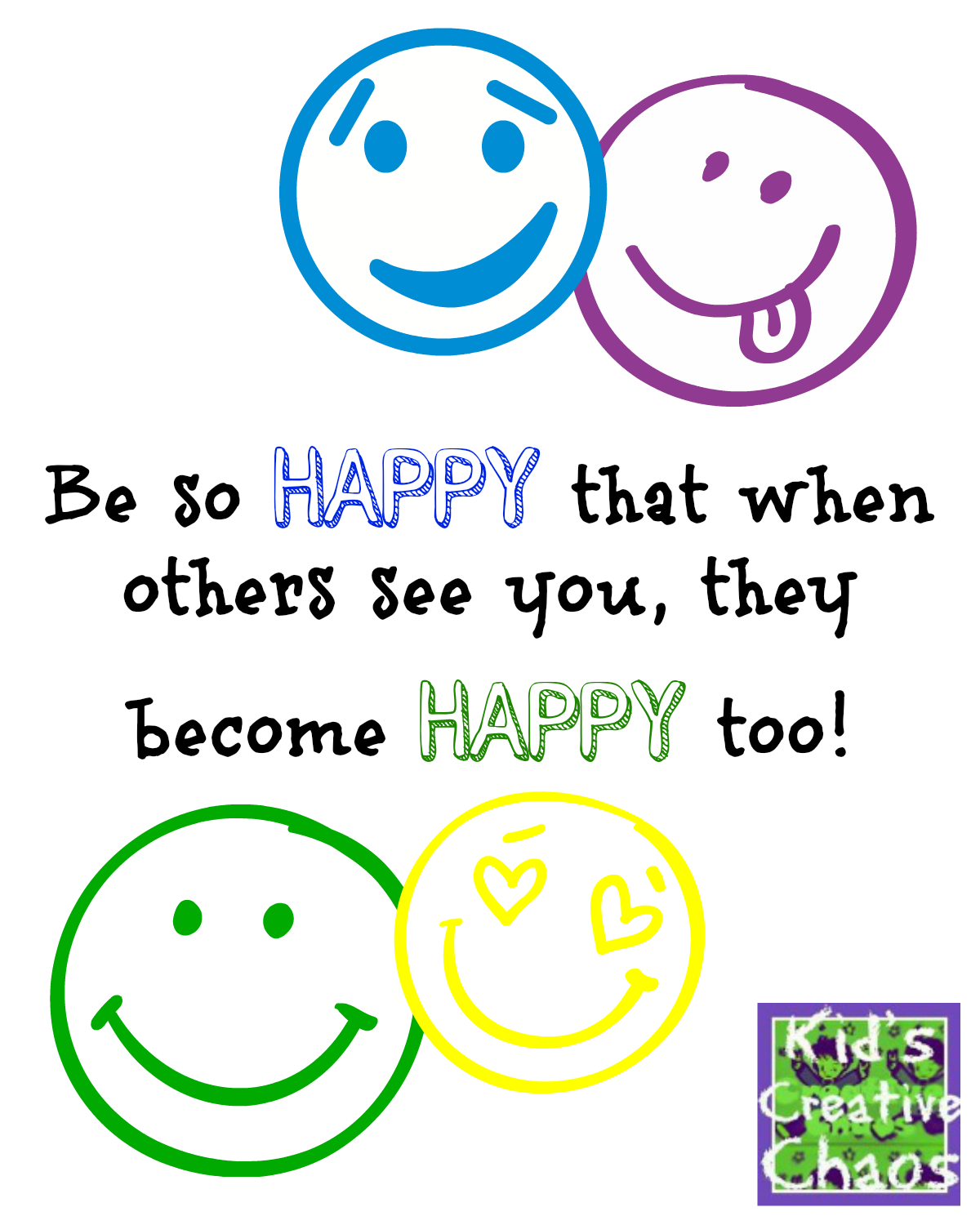 Be Happy: Happiness Quotes and Sayings - Adventures of Kids Creative Chaos