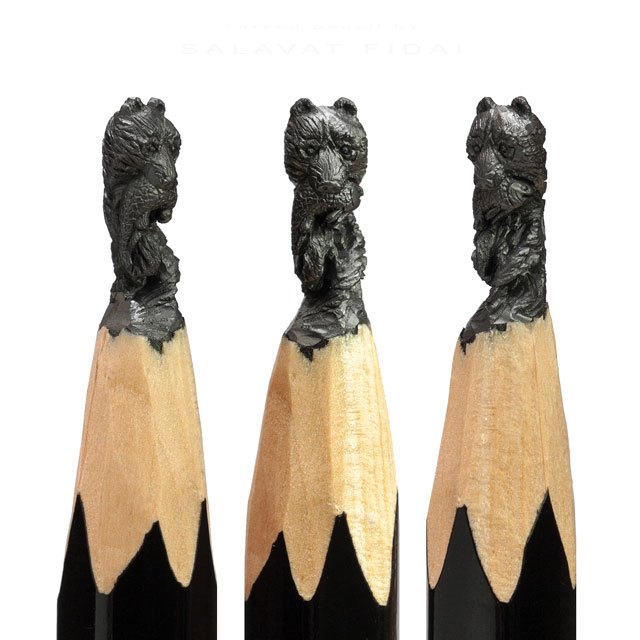 Incríveis miniaturas esculpidas nas pontas dos lápis