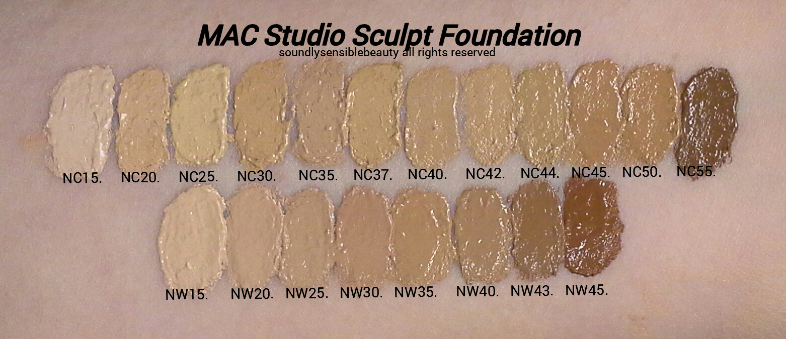 Mac Studio Sculpt Foundation Review Swatches Of Shades