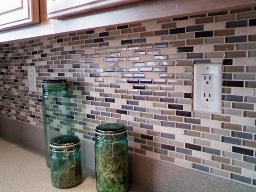 Stone Glass Tile Backsplash