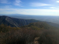 View southeast toward Glendora Ridge and the east end San Gabriel Valley from Summit 2843, Angeles National Forest