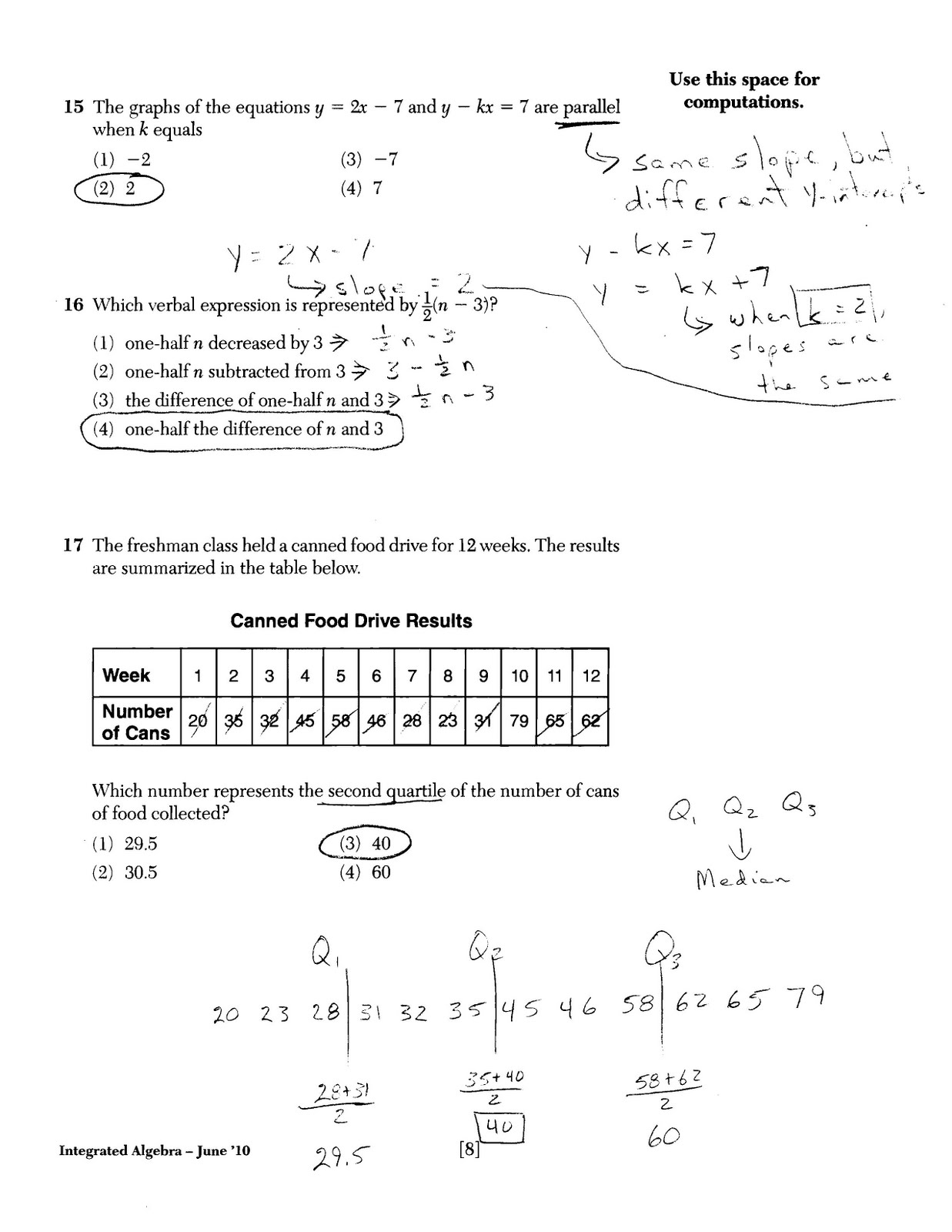 Answer Key To Algebra Regent 2021 Answer Key - MAT 101 ...