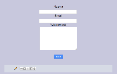 Formularz kontaktowy na bloga