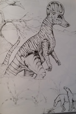 Love in the Time of Chasmosaurs: Vintage Dinosaur Art: How to Draw