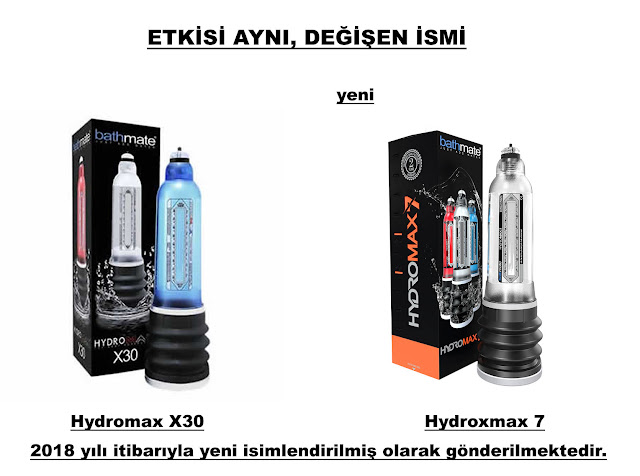 Bathmate Hydromax X30 şeffaf renk artık Bathmate Hydromax 7 Şeffaf oldu.