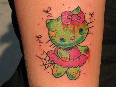 zombie girl tattoo. Second tattoo, very fresh It