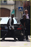 Kanye West rocking Nike Air Yeezy 2 in Paris