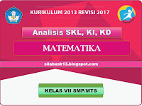 Analisis SKL, KI, KD Matematika Kelas VII SMP/MTS Kurikulum 2013 Revisi
2017