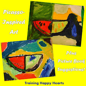 http://traininghappyhearts.blogspot.com/2015/06/paint-and-read-picasso.html