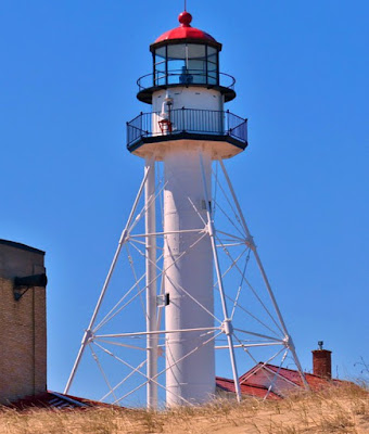 Whitefish Point Lighthouse on the Banks of Lake Superior in Michigan