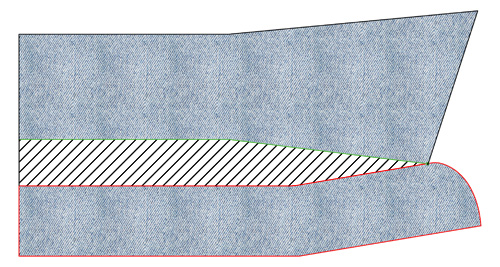 Resultado final del patrón cuello camisero