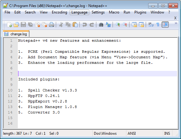 Notepad ++ 6.6.4 