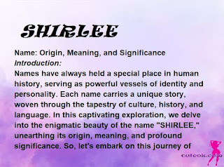 meaning of the name "SHIRLEE"