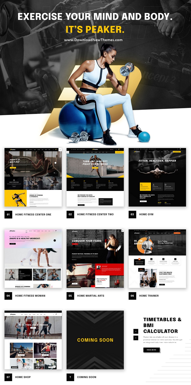 Download Fitness & Gym WordPress Theme