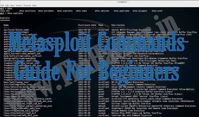 Metasploit Commands Guide For Beginners