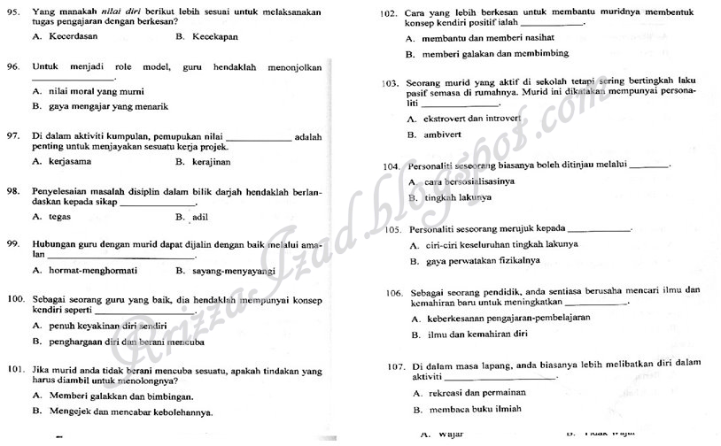 Contoh Soalan Ujian Insak - Contoh Poll